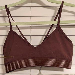 Lululemon Principal Dancer Bralette Brown and Gold Size 2